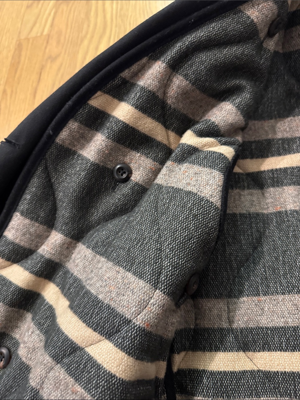 Billy Reid Black Waxed Canvas Bond Peacoat - Picture 6 of 6
